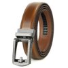 JASGOOD Ceinture Automatique à Cliquet en Cuir Réglable pour Homme Jeans et Costumes 30mm