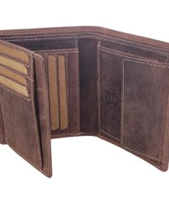 Frédéric Johns Portefeuille Homme en Cuir Véritable – Protection RFID – Style Vintage – Portable et Élégant – Compatible