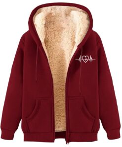 Générique Veste Polaire Femme Hiver Chaude + Couleur Unie + Adulte Hiver Générique Sweat à Capuche Femme + Grande Taille