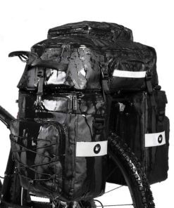 Sacoche Rhinowalk 3 en 1 pour Porte-Bagages de vélo et Ordinateur Portable, Accessoires de Cyclisme, Noir 15"