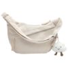 Sac demi-lune Hengbird pour femme - Sac banane en velours côtelé beige - trendige sac demi-lune femme