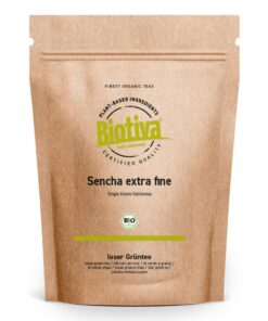 Thé vert Sencha biologique Biotiva 1 kg prix exceptionnel - Doux, légèrement herbacé - Certifié USDA et EU Organic