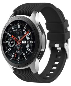 Bracelet Samsung Galaxy Watch 3 et 4 Compatible 45mm/46mm + Huawei GT 2, Design Souple Siliconepour Hommes et Femmes, Re