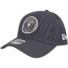 New Era 39Thirty Stretch Cap - MLS Inter Miami Charcoal Baseball Cap - Étanche et confortable pour les fans de football