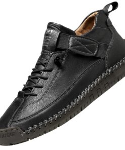 INLANDSIS Emiline - Baskets orthopédiques confortables en cuir réglables à enfiler - Idéales pour la marche quotidienne