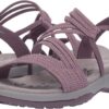 Skechers Reggae Slim Skech Appeal Bout ouvert Sandales Femme Modelées pour le Printemps-Eté 2023 Clips Faciles et Élasti
