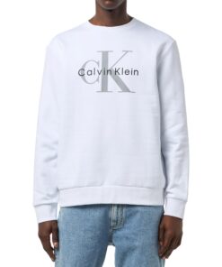Calvin Klein Sweat-Shirt à Enfiler Populaire Homme pour L'Automne-Hiver Chaude et Confortable 50x50