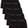 Calvin Klein Boxers Taille Basse, Coton-Élasthanne, Noir pour Homme, Lot de 5, Taille XS, Chic et Comfortables