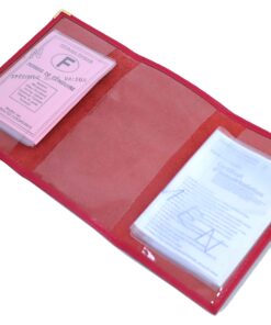 Van Der Rich Porte Document Véhicule Permis Voiture Cuir Femme Homme (Fuchsia)