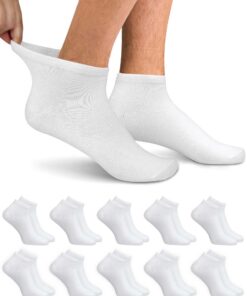 PROPOG Chaussettes De Sport Unisexe 10 Paires Coton Biologique Confortable Et Respirant