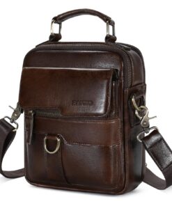 BAIGIO Sacoche Homme Cuir Sac pour Homme Vintage Décontractée Sac Croisé Adapte aux Voyageurs et Affaires