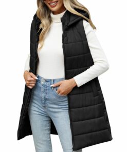 RITOSTA Gilets Hiver Femmes Matelassé Chauffant waistcoat Sans Manche Zippé Capuche Poches Global Recycled Standard