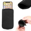 LOMSUXA Housse Universelle Smartphone Noir, Protège-Téléphone Durable en Néoprène 6,5", Étui en Néoprène Élégant pour To