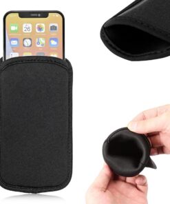LOMSUXA Housse Universelle Smartphone Noir, Protège-Téléphone Durable en Néoprène 6,5", Étui en Néoprène Élégant pour To