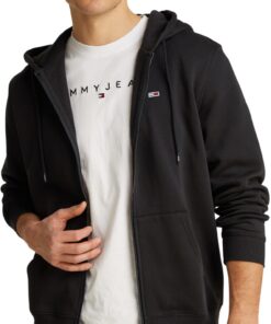Tommy Jeans Sweat à Capuche Homme - Hoodie avec Fermeture Éclair pour Homme - Vêtement Casual pour Jeunes adultes