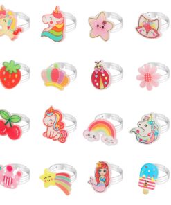 HIFOT bijoux en perles pour filles | réglables | en plastique | pour enfants | boîte de cœur rose | kit de bijoux preten