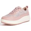 Baskets Tendance LUCKY STEP pour Femme - Décontractées Chunky - Chaussures de Marche rétro Tressées Scintillantes