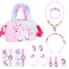 Halinuia Bijoux Licorne Enfants Fille Rose Anniversaire Cadeau Jouet