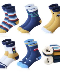 Chaussettes Hiver Chaude Éponge Garçon Lot de 5 + Spéculations en Coton Épaisse | Accessoires pour Enfants | Vêtements H