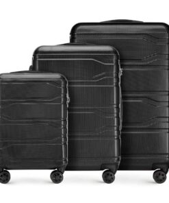 WITTCHEN Modern Trail Luggage 3-Piece Set, S/M/L Sizes - Durable & Lightweight for Outdoor Adventures, Vanity Suitcase f
