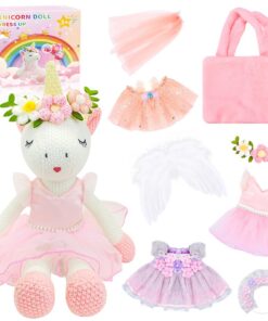 Licorne Peluche Jouet Anniversaire Noël Enfant Fille 3+ Ans Licorne Peluche Tricot Accessoires Enfant Fille 3+ Ans Licor