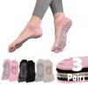 Chaussettes de Yoga Sunolkie Antidérapantes Fitness Pilates pour Femme