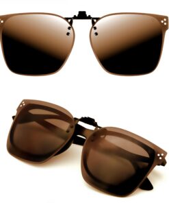 CREYESTAL Clip Lunettes de Soleil Polarisées pour Hommes et Femmes - Ultra Léger et Relevable | 100% Anti-UV et Certifié
