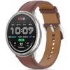 SenMore Bracelet en Cuir Compatible avec Amazfit et Garmin - Réglable - Pour Smartwatch - Noir 20mm - Remplacement de Br