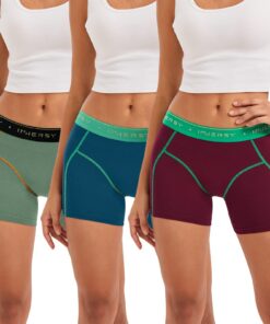 Boxer Femme Coton Stretch OEKO-TEX STANDARD 100 Taille Basseavec EntrejambeLot de |Shorts CaleconsComfortable et Hygiéni