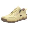 Chaussures en cuir générales pour femmes - Automne et hiver - Coutures faites à la main - Haute à lacets - Antidérapante