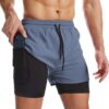 Danfiki Short de Sport Respirant pour Homme avec Poche et Séchage Rapide