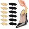 OYIWINMI Lot de 12 paires de protège-talons pour chaussures noir - Coussinets en gel antidérapants - Pour homme et femme