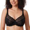 Delimira Grande Taille Soutien-Gorge Femmes avec Armatures Dentelle Transparent