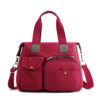 DIRRONA Sac à Main Imperméable Grande Sac Messenger Femmes Du Quotidien École DécontractéNyلون Rouge