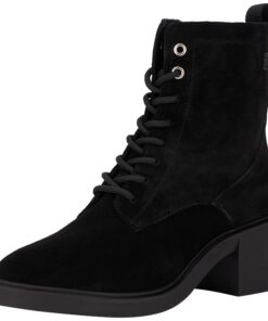 Tommy Hilfiger Bottes mi-Hautes Femmes en Suède avec Logotape - Modèle Fw0fw08090