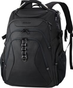 KROSER Sac à dos de voyage robuste multifonctionnel pour ordinateur portable 15.6 pouces - Bandoulière réglable, léger e