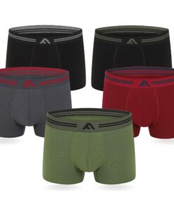 FM London Lot de 5 Boxers très Doux et Eco-Friends en Bambou, sans étiquette, Coupe élastique pour Homme OEKO-TEX STANDA
