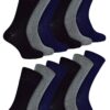 IOMI Chaussettes diabétiques pour hommes - Larges en bambou sans élastique - 12 paires - Non comprimantes - Meilleures v
