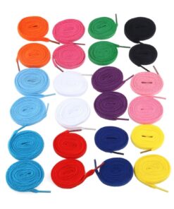 Hxiaen Lots de 12 paires de lacets de chaussures tricotés solides - Sac de camping et tasses - Robustesse et durabilité