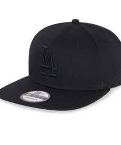 Chapeau de baseball New Era pour les fans des Los Angeles Dodgers - Modèle 9Fifty Black on Black - Cap Snapback ajustabl