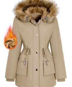Manteau Femme Hiver Global Recycled Standard Chaude Doudoune Imperméable Capuche Zippé