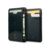 Portefeuille Vaultskin Homme Noir de Jais -Protection RFID, Étui Cartes avec Fenêtre d’Identité, Petit Portefeuille Slim