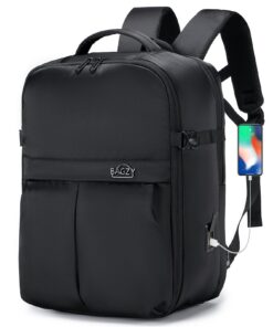 BAGZY Sac de Voyage Cabine 40x30x20 Imperméable Bagage a Main avec Port USB pour Homme et Femme Noir