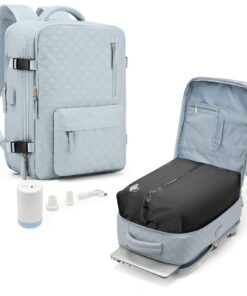 Sac à Dos Livbote sous Vide voyage Cabine Avion - Imperméable, Bagage à Main, Airbag, Port USB - Bleu Sac à Dos Livbot