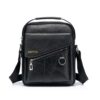 ANPTER Sacoche Homme Vintage Sacoche Bandoulière en Cuir pour le Travail et les Voyages Noir Sacs Bandoulière ANPTER S