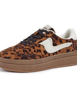 LUCKY STEP Baskets Femme à Plateforme Chunky Confortables pour Marcher et Au Quotidien - Chaussures Casual Feminines ave