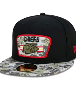 New Era Casquette 59Fifty Kansas City Chiefs Homme Noir Fitted Ferme a l’Arriere Visiere Plate Fer - Étudiant Été