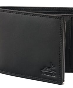 Fa.Volmer Portefeuille en cuir Homme en cuir véritable noir pour homme en salle de réunion et everyday carry avec sa con