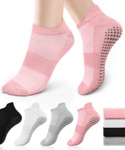 Chaussettes Pilates Vancle Anti-Dérapantes Femme 36-41 pour Yoga et Fitness
