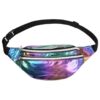 Pinsheng Sac à Main Holographique Étanche, Sac de Taille Voyage Brillant Ajustable pour Voyage Randonnée Camping (Multic
